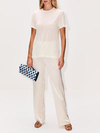 Cashmere Tee,CO,IVORY,Image 2