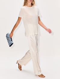 Elastic Waist Pant,CO,IVORY,Image 3