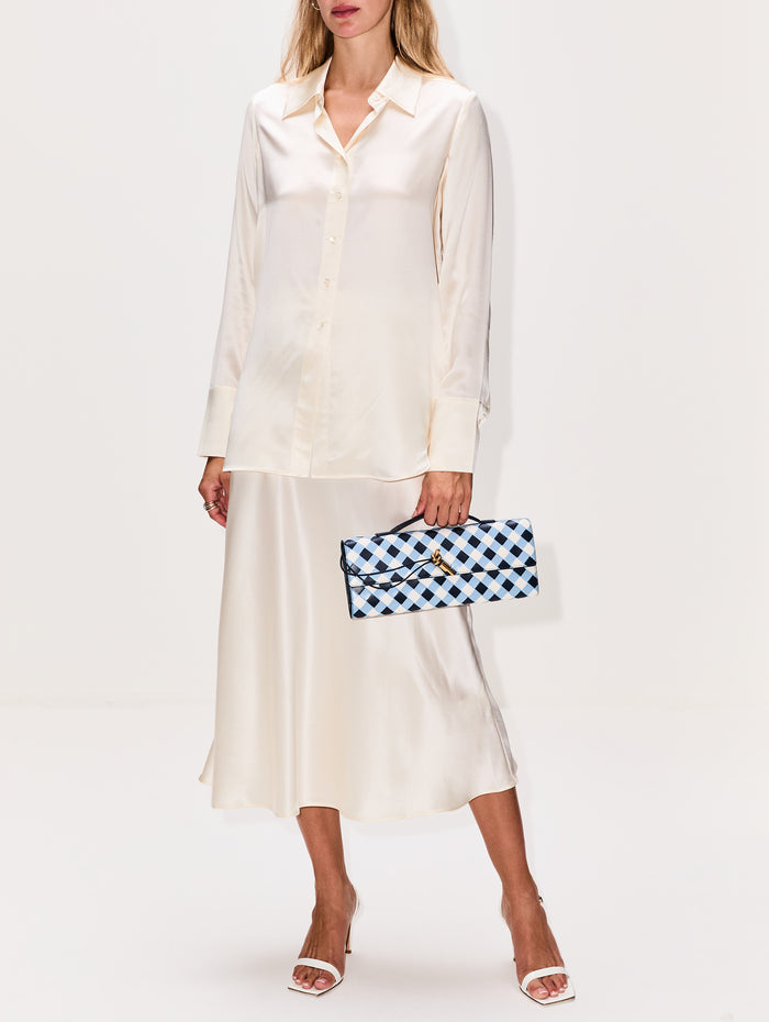 Silk Shirt,CO,IVORY,Image 1