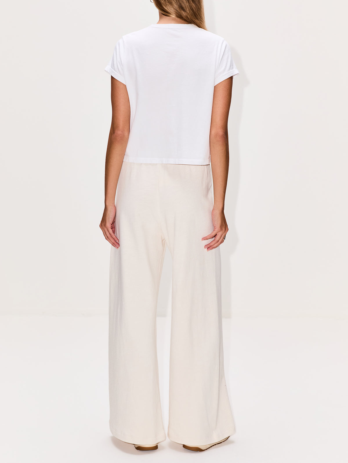 Drawstring Wide Leg Sweatpant,ÉTERNE,BONE,Image 3