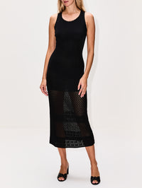 FF Crochet Dress,FENDI,BLACK,Image 2
