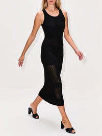 FF Crochet Dress,FENDI,BLACK,Image 3