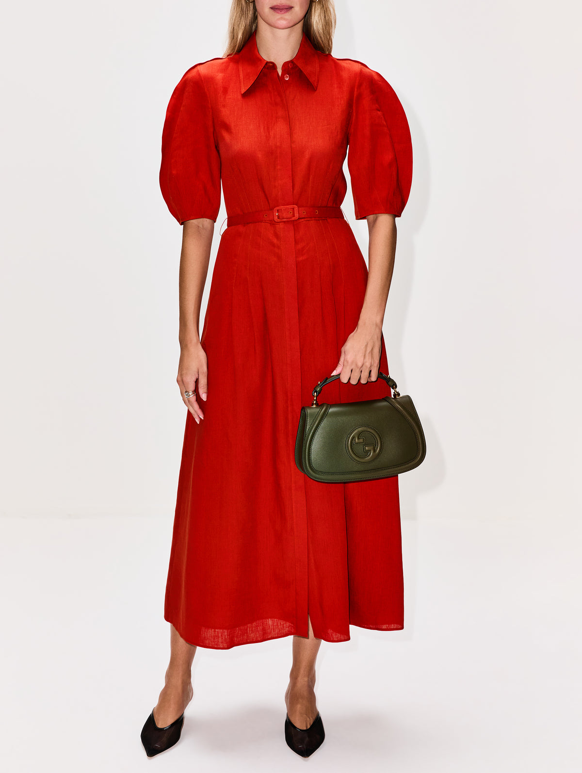 Maude Dress,GABRIELA HEARST,ANTELOPE ORANGE,Image 2