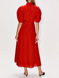 Maude Dress,GABRIELA HEARST,ANTELOPE ORANGE,Image 4