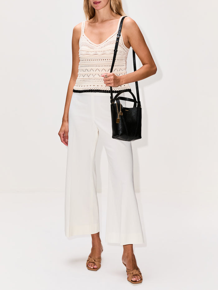 Mallory Tank,LA LIGNE,CREAM BLACK,Image 1