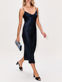 Taylor V Neck Bias Cut Dress,SABLYN,MIDNIGHT NAVY,Image 3