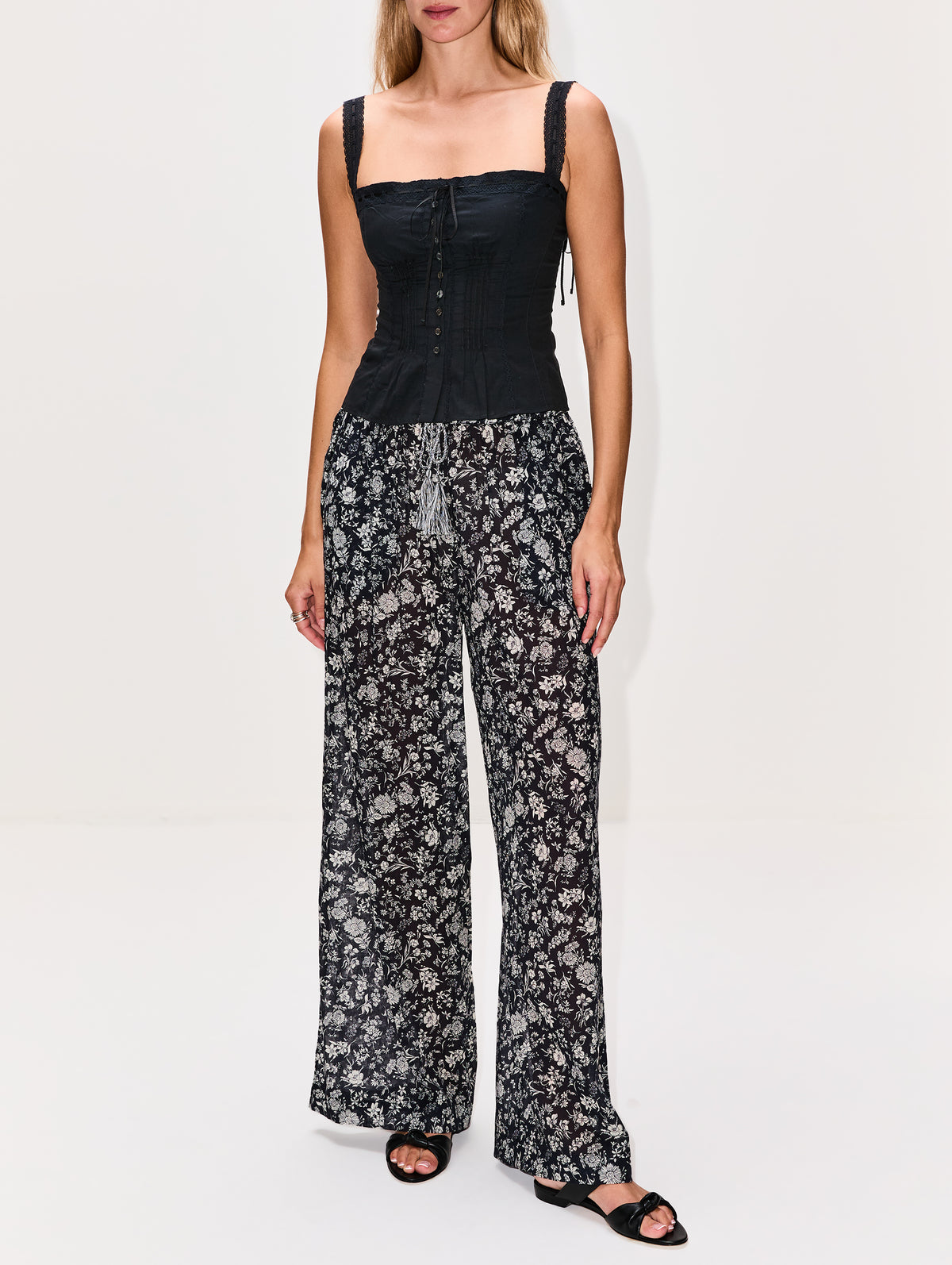 Matilde Top,STAUD,BLACK,Image 2