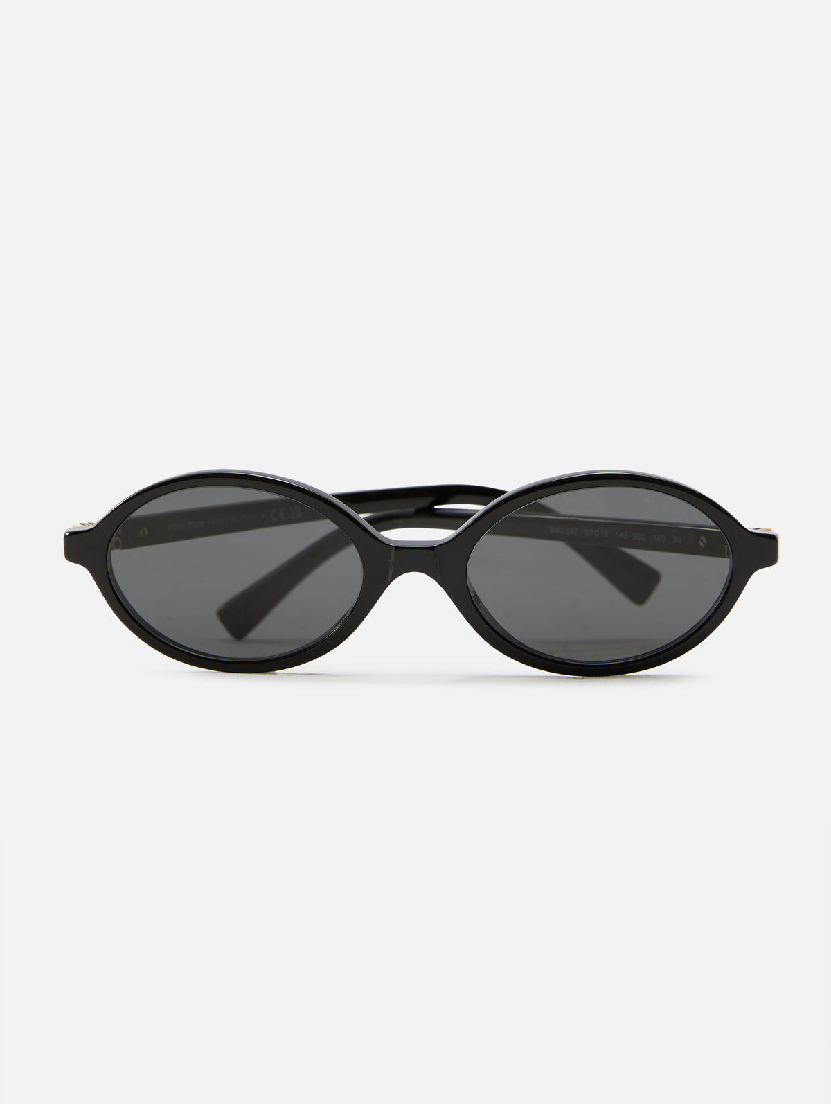 Oval Sunglasses,MIU MIU EYEWEAR,BLACK,Image 1