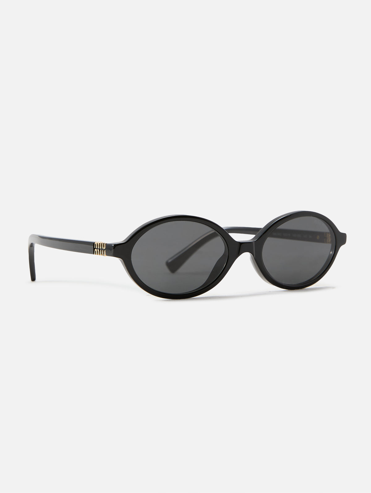 Oval Sunglasses,MIU MIU EYEWEAR,BLACK,Image 2