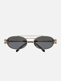 Metal Oval Sunglasses,MIU MIU EYEWEAR,PALE GOLD,Image 1