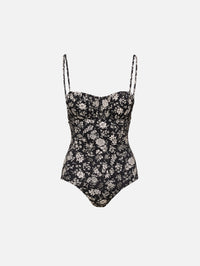 Dalila Ruched Maillot,ULLA JOHNSON,MIDNIGHT BLOOM,Image 1