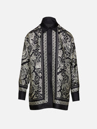 Alfie Printed Shirt,NILI LOTAN,BLACK/IVORY,Image 1