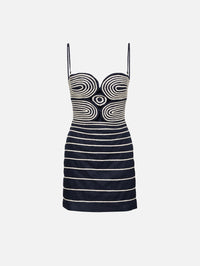 Muy Poetica Dress,ANDRES OTALORA,NAVY,Image 1