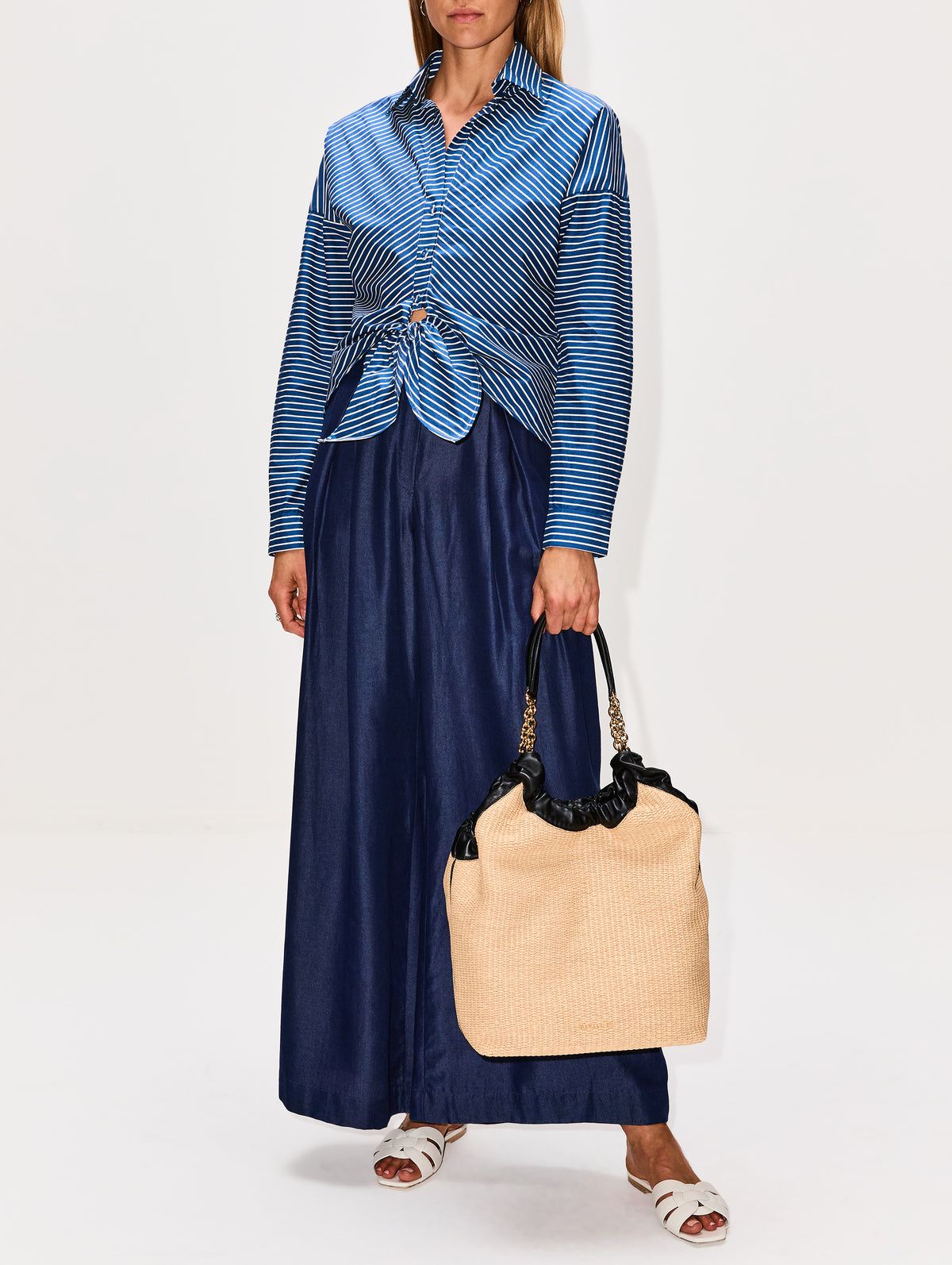 Ilusion Natural Top,ANDRES OTALORA,NAVY STRIPES,Image 2