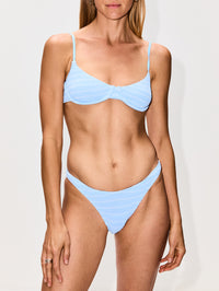 Gracie Balconette Bikini Top,BOND-EYE,POWDER BLUE STRIPE,Image 2