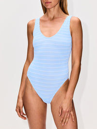 Mara One Piece Swimsuit,BOND-EYE,POWDER BLUE STRIPE,Image 2