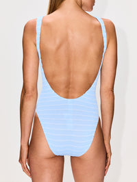 Mara One Piece Swimsuit,BOND-EYE,POWDER BLUE STRIPE,Image 3