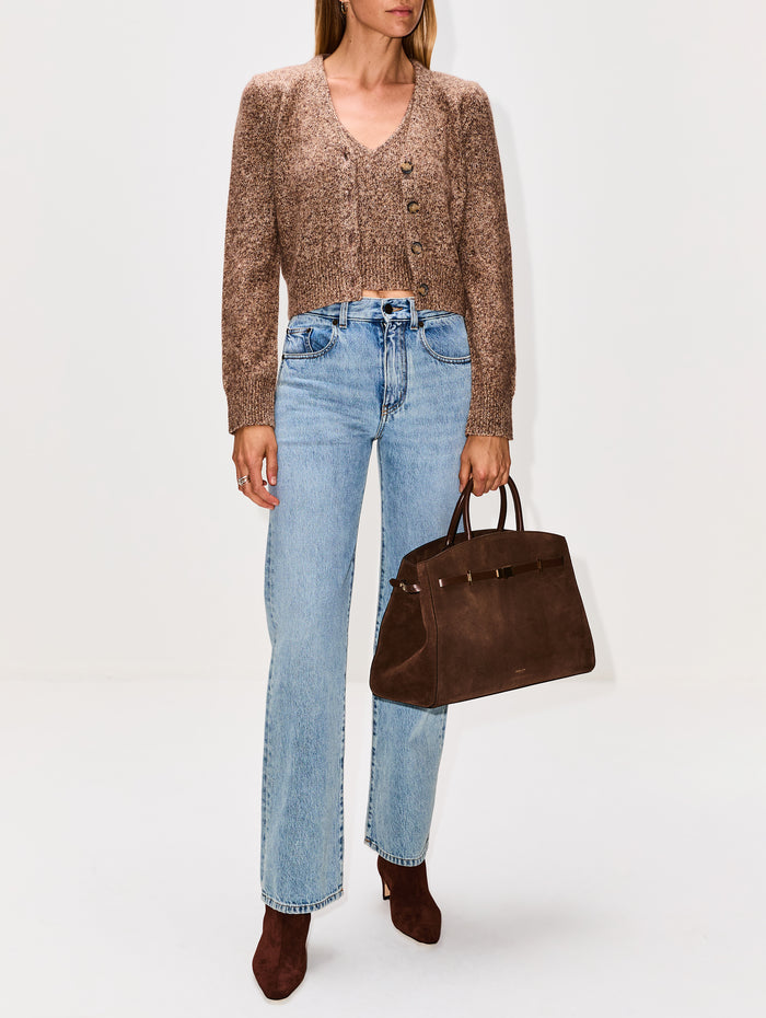 Hudson Top Handle Bag,DEMELLIER,SUEDE/MOCHA,Image 1