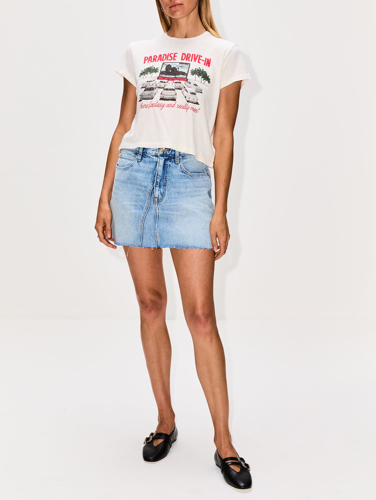 50s Boxy Tee,RE/DONE,VINTAGE WHITE,Image 2