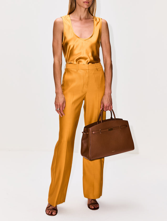 Costanza Trouser,HEIRLOME,YELLOW OCHRE,Image 1