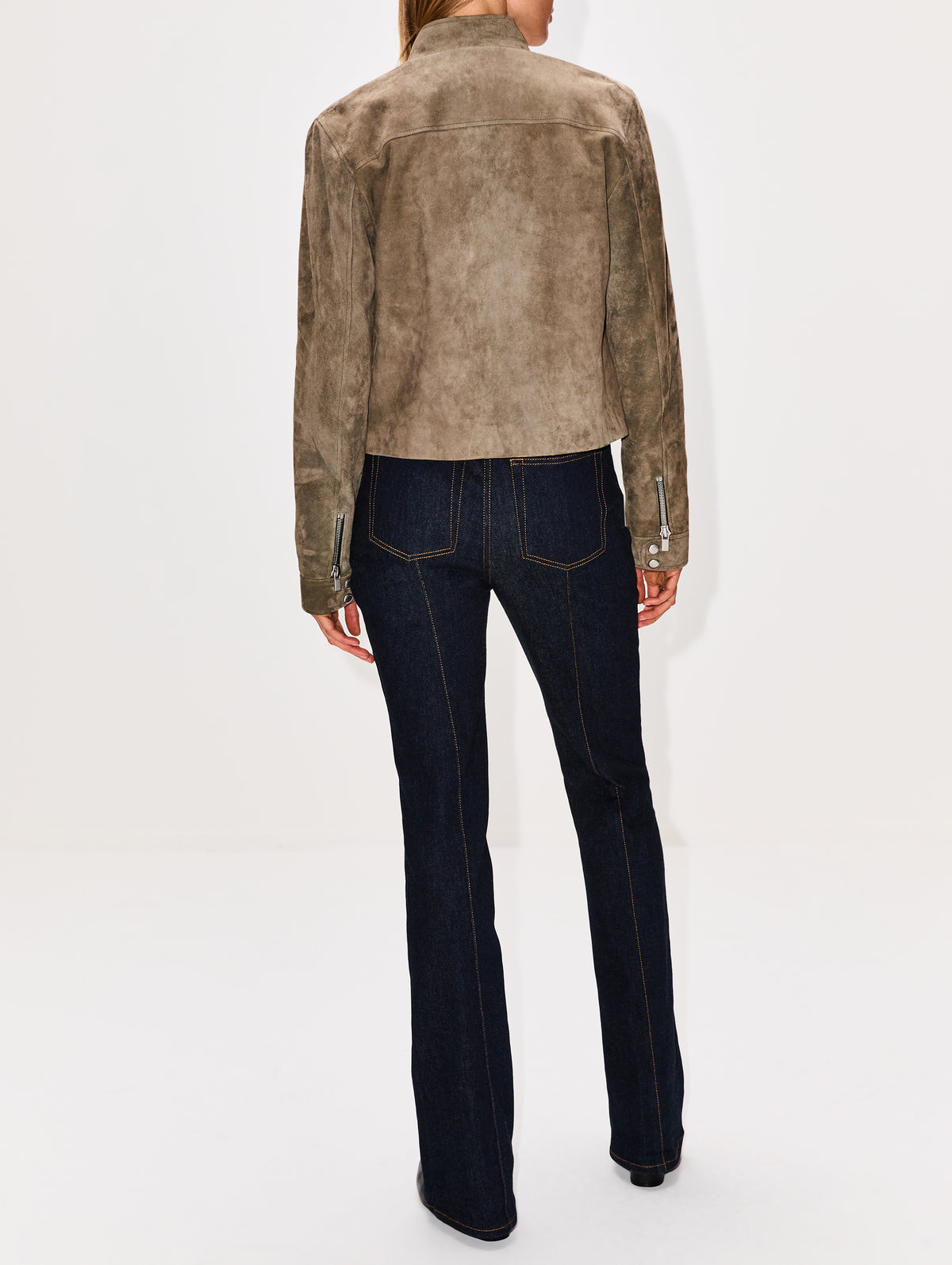 Leather Jacket,MAGDA BUTRYM,GREEN,Image 3