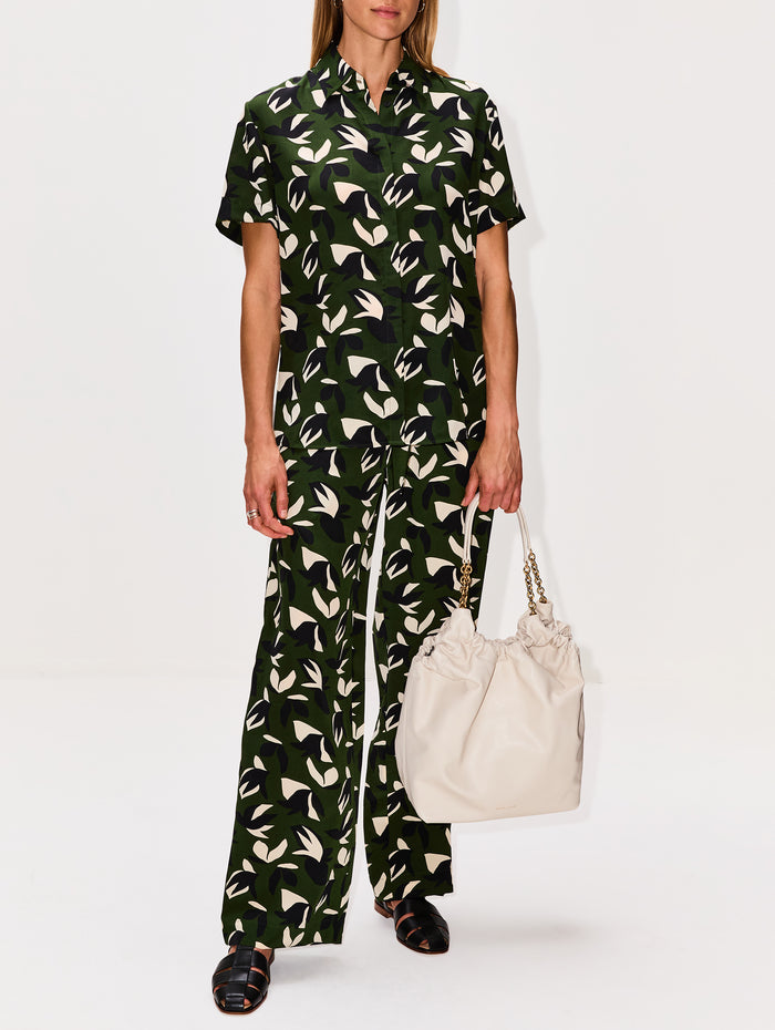 Drawstring Trouser,MATTEAU,AGAVE,Image 1