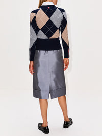 Argyle Intarsia Classic Sweater,THOM BROWNE,NAVY,Image 3
