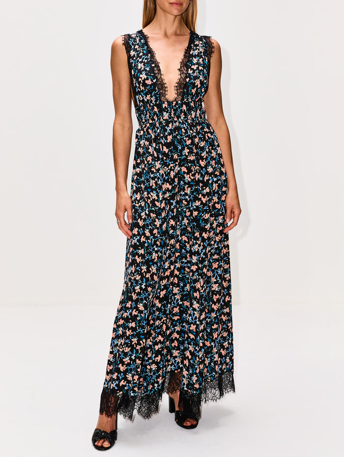 Marguerite V-Neck Gown,ULLA JOHNSON,NOCTURNE,Image 1