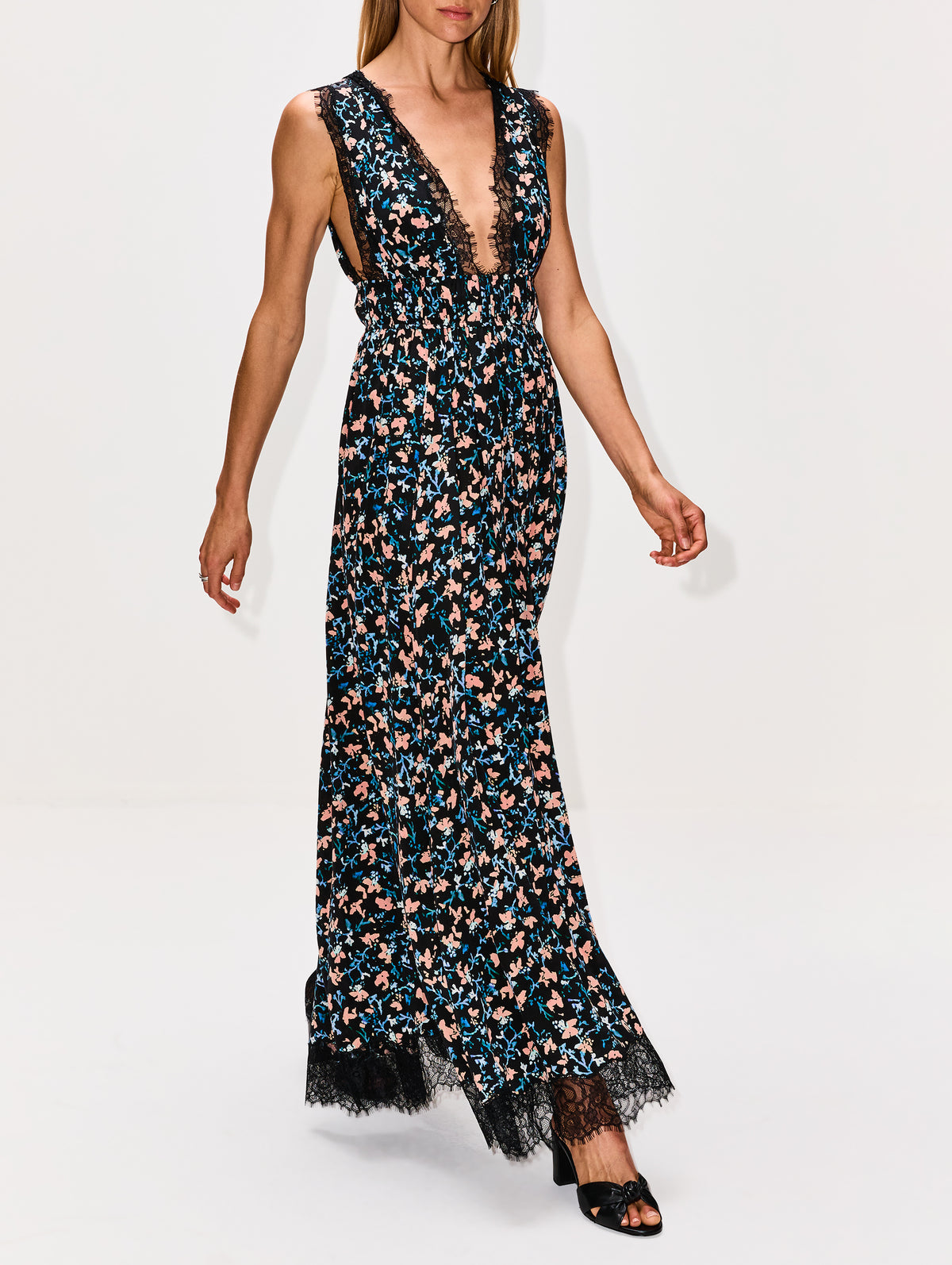 Marguerite V-Neck Gown,ULLA JOHNSON,NOCTURNE,Image 3