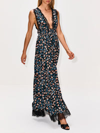Marguerite V-Neck Gown,ULLA JOHNSON,NOCTURNE,Image 3