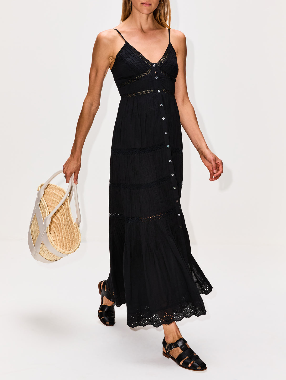 Janis Dress,XÍRENA,BLACK,Image 3