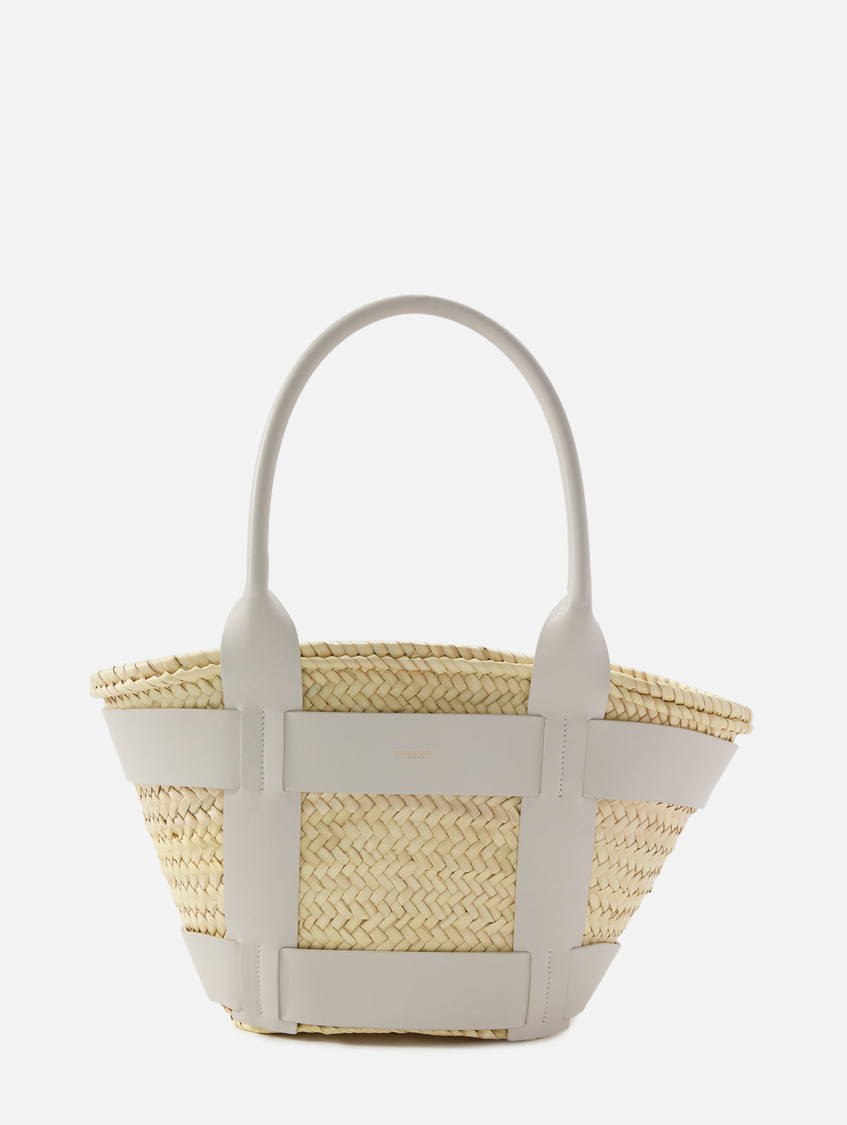 Santorini Bag,DEMELLIER,NATURAL RAFFIA/OFF WHITE SMOOTH,Image 1