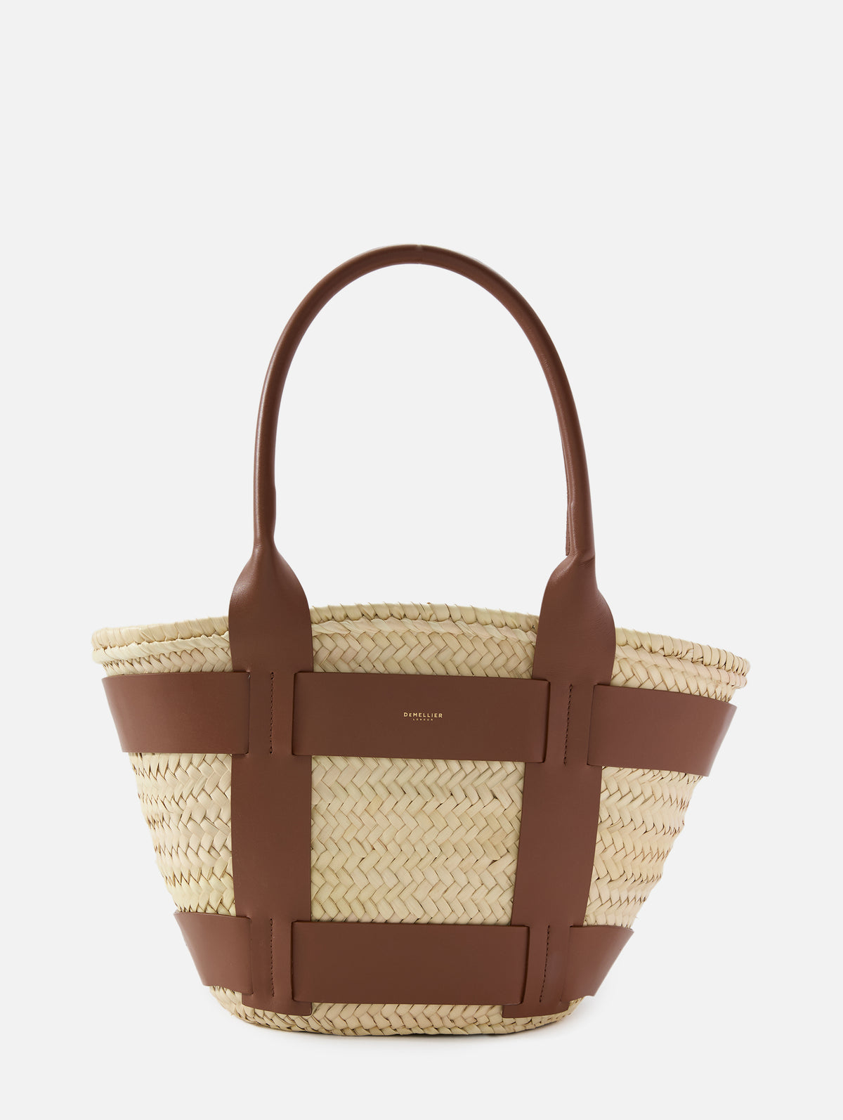 Santorini Bag,DEMELLIER,NATURAL RAFFIA/TAN SMOOTH,Image 1