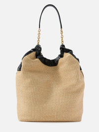 Miami Bag,DEMELLIER,WARM RAFFIA/BLACK,Image 1
