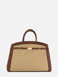 Hudson Top Handle Bag,DEMELLIER,WARM RAFFIA/TAN,Image 1