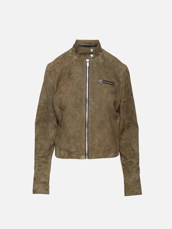 Leather Jacket,MAGDA BUTRYM,GREEN,Image 1