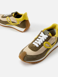 Flow Runner 2.0 Sneaker,LOEWE,CREAM/YELLOW/OLIVE GREEN,Image 3