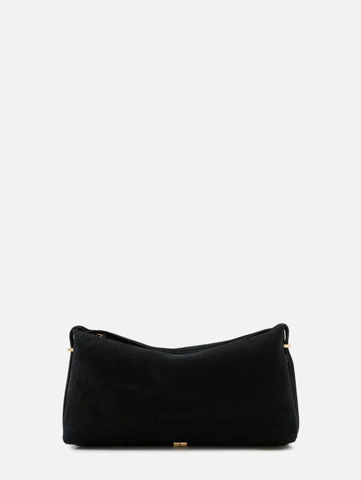 Suede Scoop Clutch,TOTÉME,BLACK,Image 1