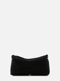 Suede Scoop Clutch,TOTÉME,BLACK,Image 1
