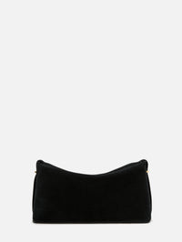 Suede Scoop Clutch,TOTÉME,BLACK,Image 3
