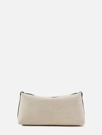 Suede Scoop Clutch,TOTÉME,PEARL,Image 1