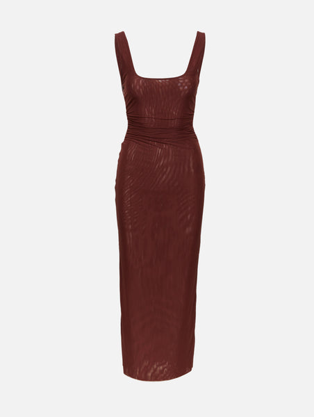 womens brown velvet dress Brown Bridesmaid Dress | v Neck Velvet Dress main image 0