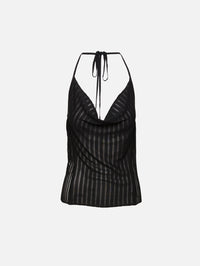 Azario Halter Top,SIR.,BLACK,Image 1