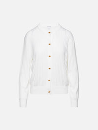 Knot Rib Cardigan,BOTTEGA VENETA,CHALK,Image 1