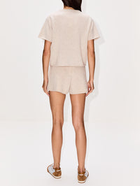 Short Sleeve Knit Top,THE ELDER STATESMAN,WHITE,Image 3