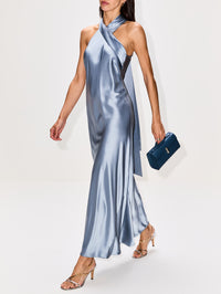 Pandora Dress,GALVAN,DOVE BLUE,Image 3