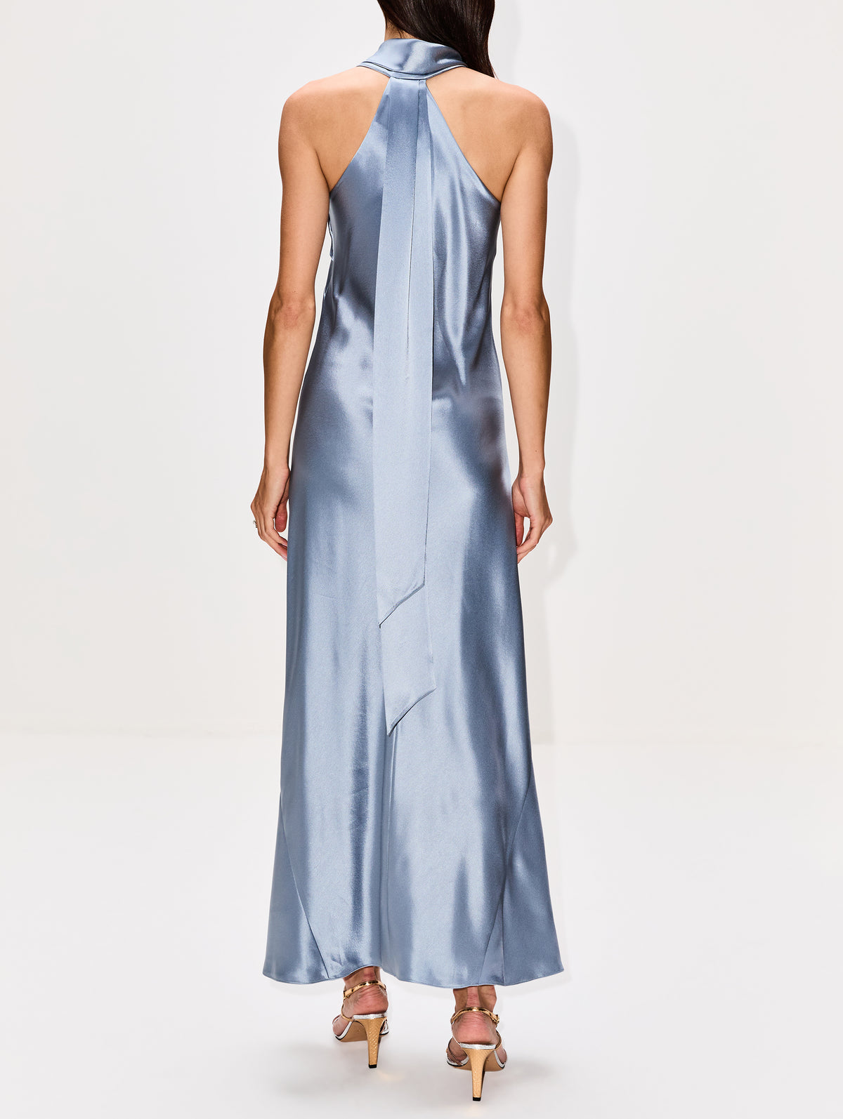 Pandora Dress,GALVAN,DOVE BLUE,Image 4