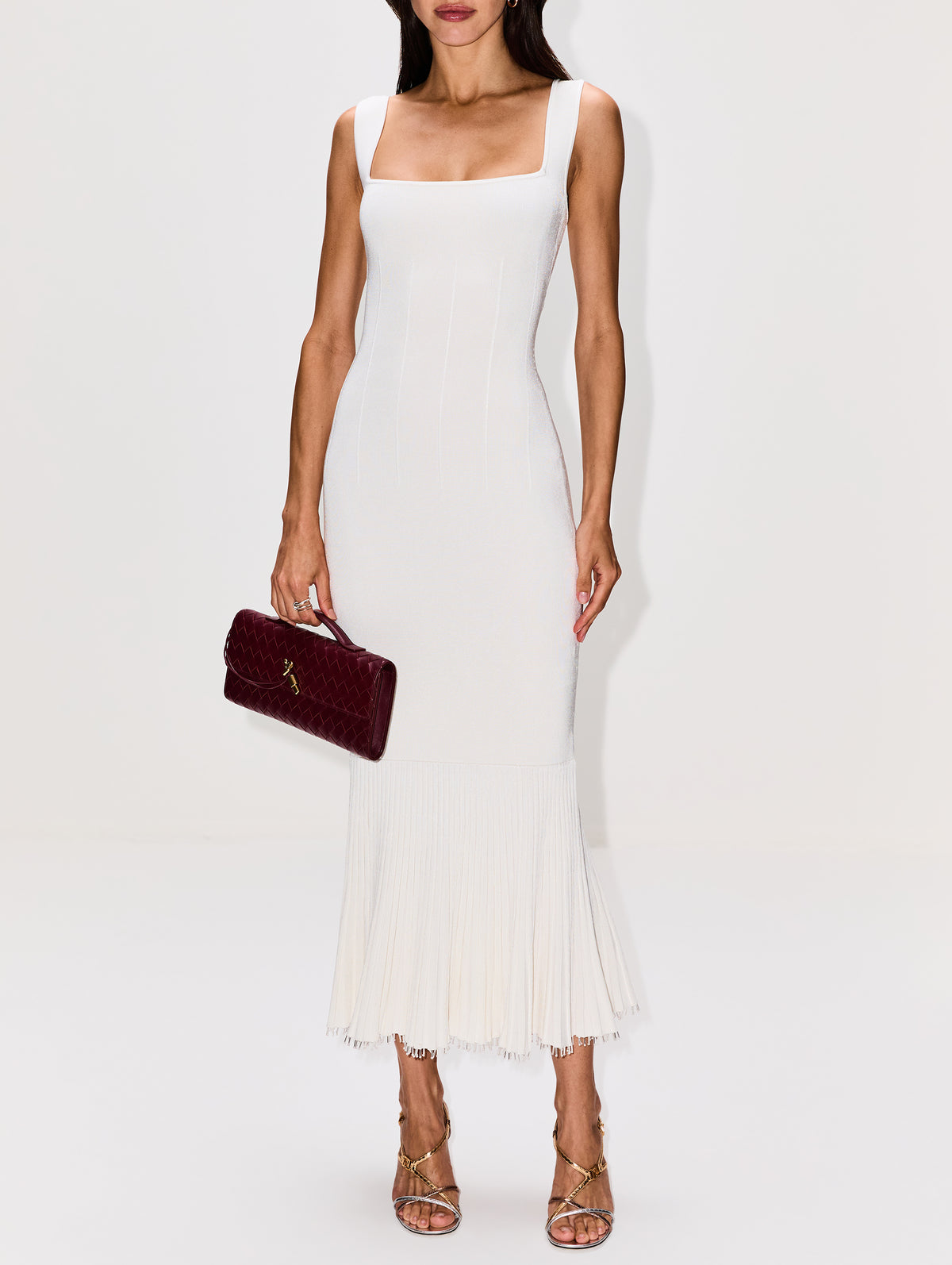 Beaded Atalanta Dress,GALVAN,PEARL,Image 2