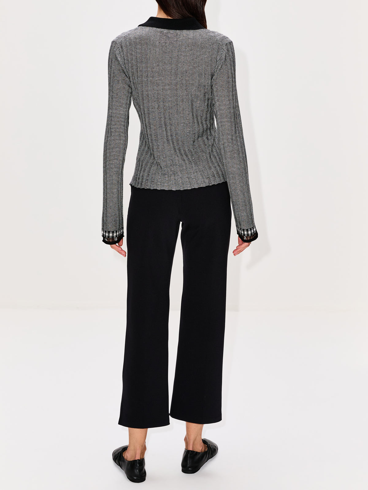 Fine Stripe Shirt,GUEST IN RESIDENCE,BLACK/CREAM,Image 3