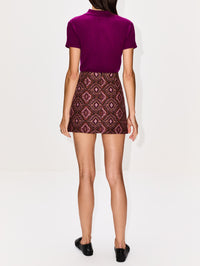 Shrunken Polo Top,GUEST IN RESIDENCE,AUBERGINE,Image 3